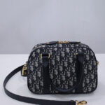 Christian Dior Medium D-Vibe Bowling Bag Dark Blue